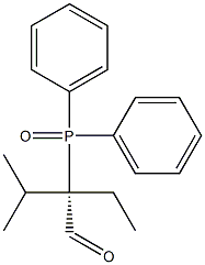 (S)-2-(Diphenylphosphinyl)-2-ethyl-3-methylbutanal,,结构式