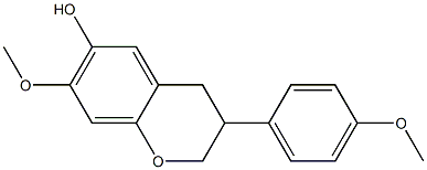 7-Methoxy-3-(4-methoxyphenyl)-3,4-dihydro-2H-1-benzopyran-6-ol,,结构式