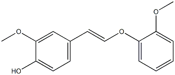 2-Methoxy-4-[(E)-2-(2-methoxyphenoxy)ethenyl]phenol Struktur