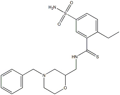 N-(4-Benzylmorpholin-2-ylmethyl)-5-aminosulfonyl-2-ethylthiobenzamide Structure
