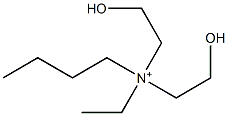 N-エチル-N,N-ビス(2-ヒドロキシエチル)-1-ブタンアミニウム 化学構造式