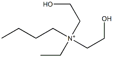 N-Ethyl-N,N-bis(2-hydroxyethyl)-1-butanaminium 结构式