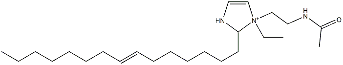 1-[2-(アセチルアミノ)エチル]-1-エチル-2-(7-ペンタデセニル)-4-イミダゾリン-1-イウム 化学構造式