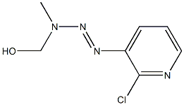 1-(2-Chloro-3-pyridyl)-3-hydroxymethyl-3-methyltriazene 结构式