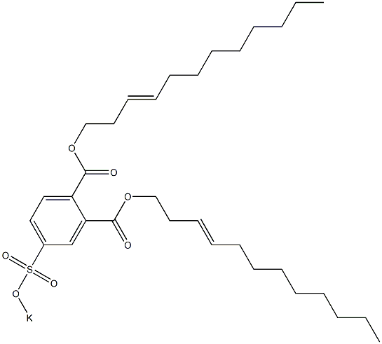 4-(Potassiosulfo)phthalic acid di(3-dodecenyl) ester Struktur