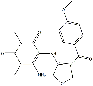 6-Amino-5-[[2,5-dihydro-4-(4-methoxybenzoyl)furan]-3-ylamino]-1,3-dimethyluracil|