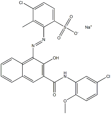 4-Chloro-3-methyl-2-[[3-[[(3-chloro-6-methoxyphenyl)amino]carbonyl]-2-hydroxy-1-naphtyl]azo]benzenesulfonic acid sodium salt