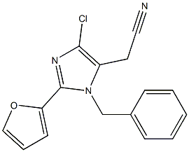 1-Benzyl-2-(2-furyl)-4-chloro-1H-imidazole-5-acetonitrile 结构式