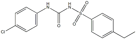 1-(4-Ethylphenylsulfonyl)-3-(4-chlorophenyl)urea 结构式