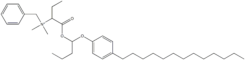 N,N-Dimethyl-N-benzyl-N-[1-[[1-(4-tridecylphenyloxy)butyl]oxycarbonyl]propyl]aminium Structure