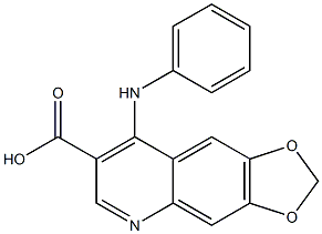 4-[[Phenyl]amino]-6,7-(methylenedioxy)quinoline-3-carboxylic acid Structure