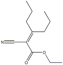 2-Cyano-3-propyl-2-hexenoic acid ethyl ester,,结构式