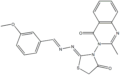 3-Methoxybenzaldehyde [3-[(3,4-dihydro-2-methyl-4-oxoquinazolin)-3-yl]-4-oxothiazolidin-2-ylidene]hydrazone