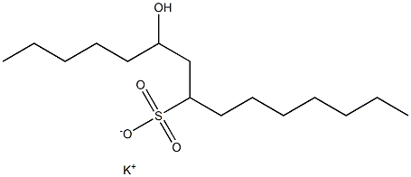 6-Hydroxypentadecane-8-sulfonic acid potassium salt Structure