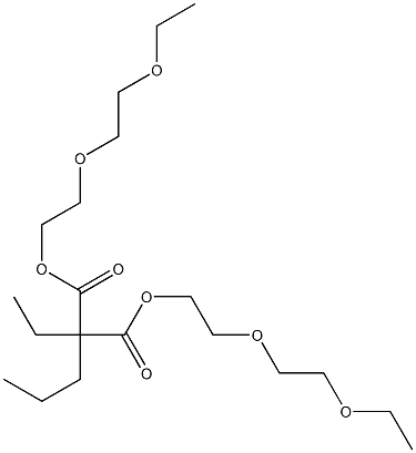 エチルプロピルマロン酸ビス[2-(2-エトキシエトキシ)エチル] 化学構造式
