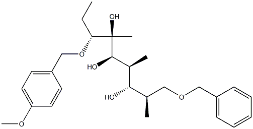 (2R,3S,4S,5R,6S,7R)-1-Benzyloxy-7-(4-methoxybenzyloxy)-2,4,6-trimethylnonane-3,5,6-triol,,结构式