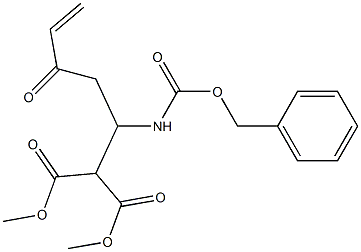 2-[1-[(Benzyloxycarbonyl)amino]-3-oxo-4-pentenyl]malonic acid dimethyl ester Struktur