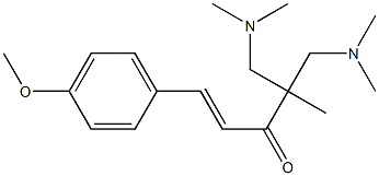 5-(Dimethylamino)-4-[(dimethylamino)methyl]-4-methyl-1-(4-methoxyphenyl)-1-penten-3-one,,结构式