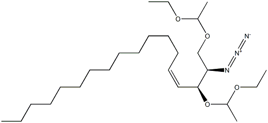 (2R,3S,4Z)-2-アジド-1,3-ビス(1-エトキシエトキシ)-4-オクタデセン 化学構造式