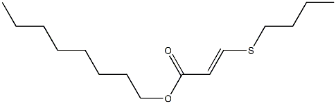 3-(Butylthio)acrylic acid octyl ester Struktur