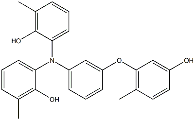 N,N-Bis(2-hydroxy-3-methylphenyl)-3-(3-hydroxy-6-methylphenoxy)benzenamine Structure