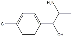 2-アミノ-1-(p-クロロフェニル)-1-プロパノール 化学構造式