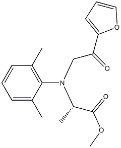 N-(2-Furylcarbonylmethyl)-N-(2,6-xylyl)-L-alanine methyl ester Structure