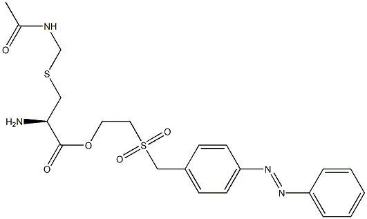 S-[(Acetylamino)methyl]-L-cysteine 2-[[[4-(phenylazo)phenyl]methyl]sulfonyl]ethyl ester Structure