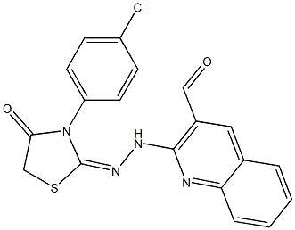 2-[2-[3-Formylquinoline-2-yl]hydrazono]-3-(4-chlorophenyl)thiazolidine-4-one Structure