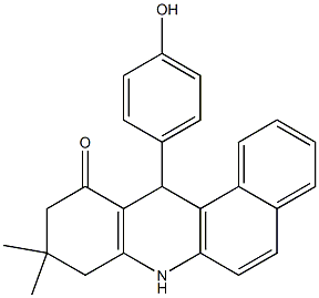 7,8,9,12-Tetrahydro-9,9-dimethyl-12-(4-hydroxyphenyl)benz[a]acridin-11(10H)-one Structure