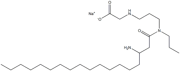 N-[3-[3-アミノプロピル(1-オキソオクタデシル)アミノ]プロピル]グリシンナトリウム 化学構造式