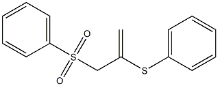 2-フェニルチオ-3-フェニルスルホニル-1-プロペン 化学構造式
