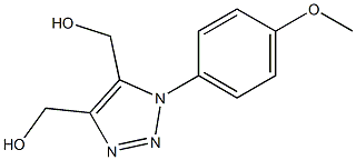 1-(4-メトキシフェニル)-1H-1,2,3-トリアゾール-4,5-ジメタノール 化学構造式