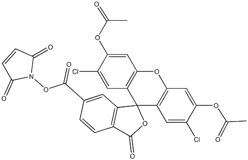 2',7'-Dichloro-3',6'-diacetoxy-3-oxospiro[isobenzofuran-1(3H),9'-[9H]xanthene]-6-carboxylic acid [(2,5-dihydro-2,5-dioxo-1H-pyrrol)-1-yl] ester