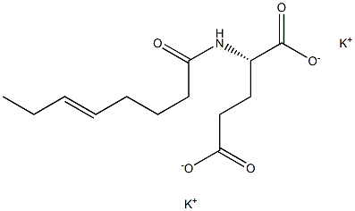 N-(5-Octenoyl)glutamic acid dipotassium salt Structure