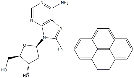 N-(2'-Deoxyadenosin-8-yl)pyren-2-amine Struktur