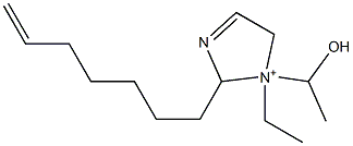 1-エチル-2-(6-ヘプテニル)-1-(1-ヒドロキシエチル)-3-イミダゾリン-1-イウム 化学構造式