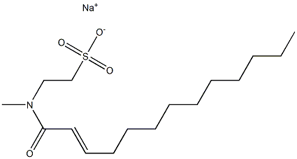 N-(2-Tridecenoyl)-N-methyltaurine sodium salt 结构式