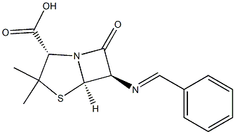 6-Benzylideneaminopenicillanic acid Structure