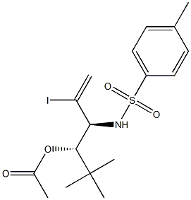 Acetic acid (1S,2S)-1-tert-butyl-2-(tosylamino)-3-iodo-3-butenyl ester Structure