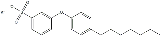 3-(4-Heptylphenoxy)benzenesulfonic acid potassium salt,,结构式
