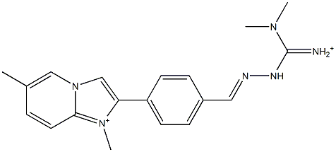 1,6-Dimethyl-2-[4-[2-[iminio(dimethylamino)methyl]hydrazonomethyl]phenyl]imidazo[1,2-a]pyridin-1-ium