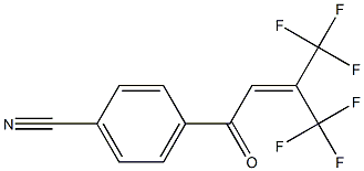 p-[3,3-Bis(trifluoromethyl)propenoyl]benzonitrile Structure