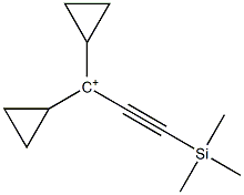 1,1-ジシクロプロピル-3-(トリメチルシリル)-2-プロピン-1-イウム 化学構造式