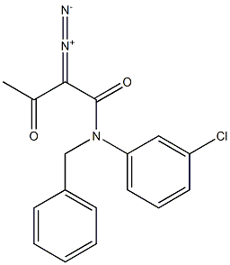 N-Benzyl-N-(3-chlorophenyl)-3-oxo-2-diazobutyramide Structure