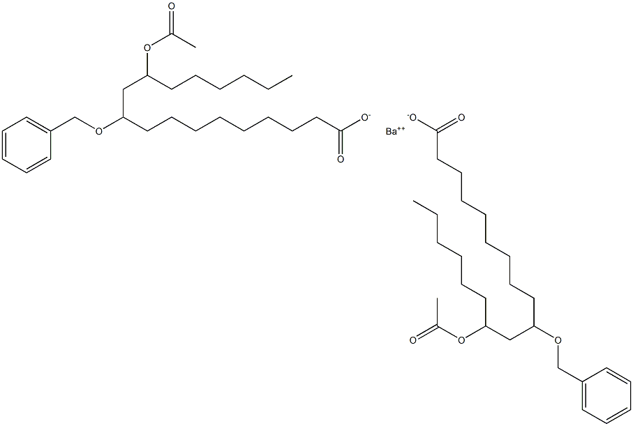 Bis(10-benzyloxy-12-acetyloxystearic acid)barium salt 结构式