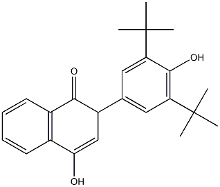 2-(3,5-Di-tert-butyl-4-hydroxyphenyl)-4-hydroxynaphthalen-1(2H)-one 结构式