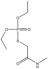 Thiophosphoric acid O,O-diethyl S-(N-methylcarbamoylmethyl) ester 结构式