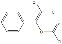 クロロぎ酸2,2-ジクロロ-1-フェニルエテニル 化学構造式