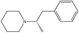 (+)-1-[(S)-α-メチルフェネチル]ピペリジン 化学構造式